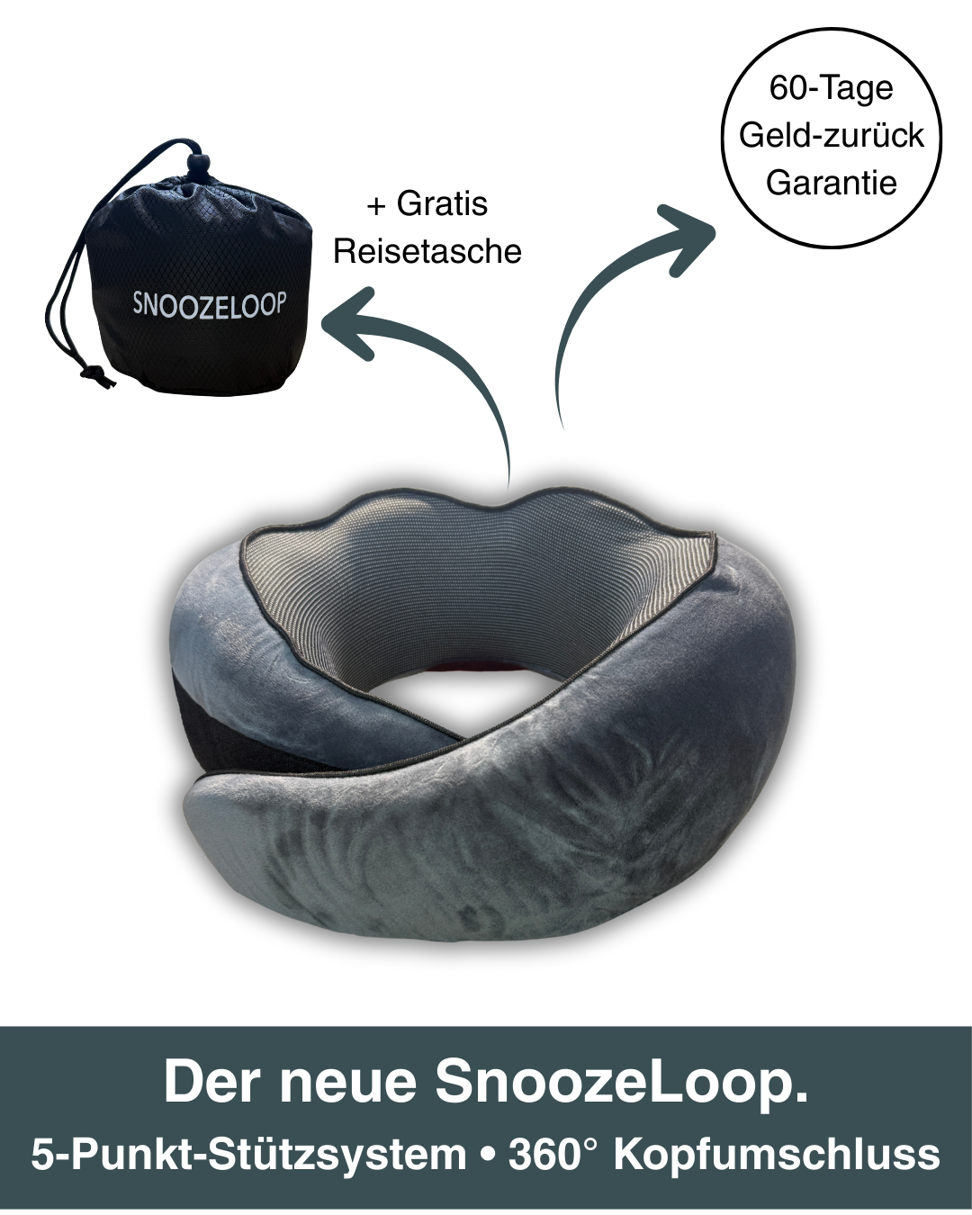 SnoozeLoop – Das Reisekissen, das wirklich hält.