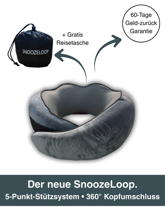 SnoozeLoop – Das Reisekissen, das wirklich hält.