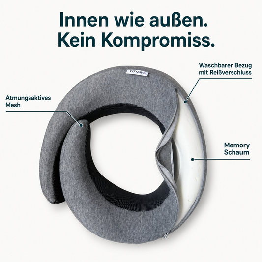 SnoozeLoop – Das Reisekissen, das wirklich hält.