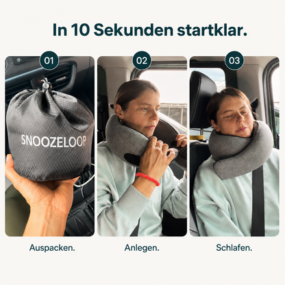 SnoozeLoop – Das Reisekissen, das wirklich hält.
