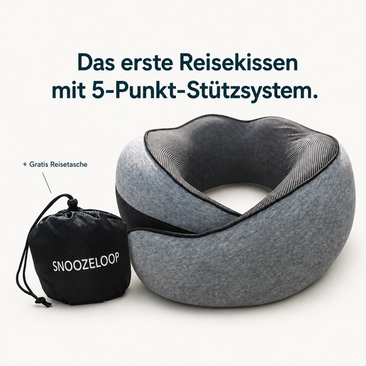 SnoozeLoop – Das Reisekissen, das wirklich hält.