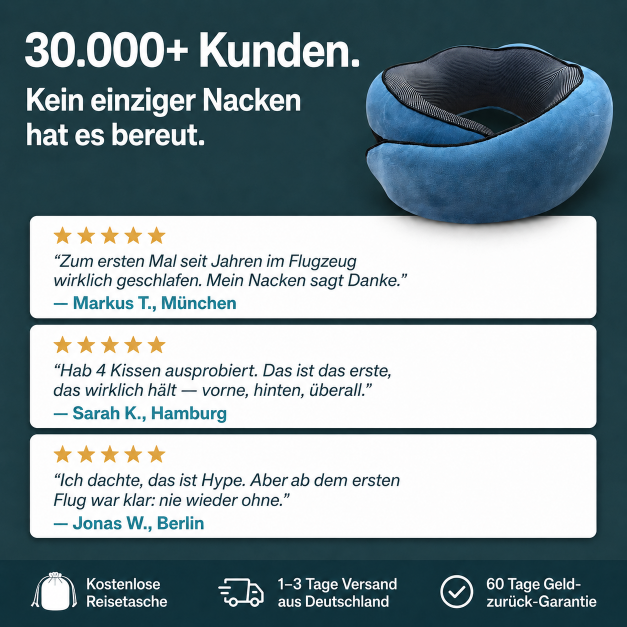 SnoozeLoop – Das Reisekissen, das wirklich hält.
