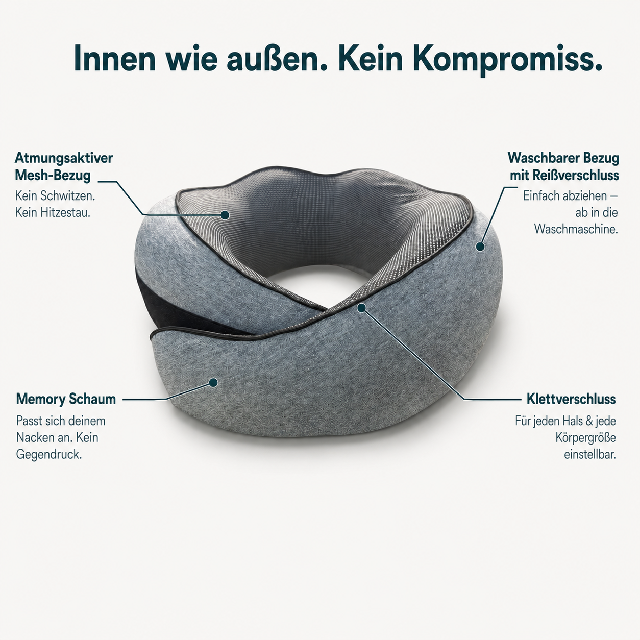 SnoozeLoop – Das Reisekissen, das wirklich hält.