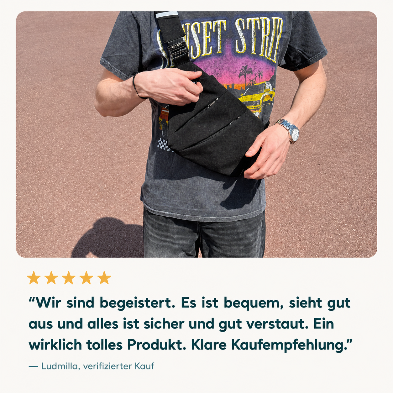 VaultPack – Die Sling-Bag, die wirklich schützt.