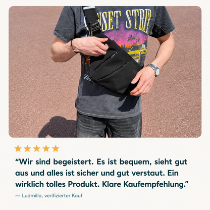 VaultPack – Die Sling-Bag, die wirklich schützt.